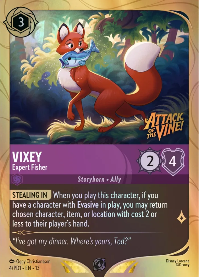 Vixey #4 PD Promo Set Disney Lorcana card