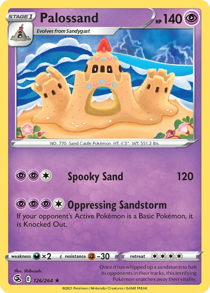 Palossand #126 Fusion Strike Pokemon card