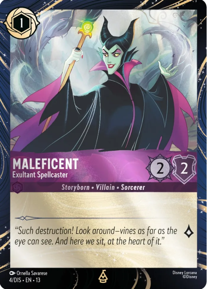 Maleficent #4 Discover Promos Disney Lorcana card