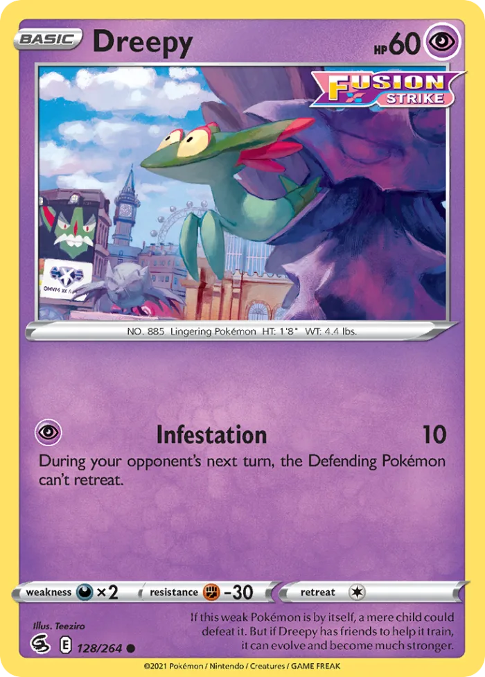 Dreepy #128 Fusion Strike Pokemon card