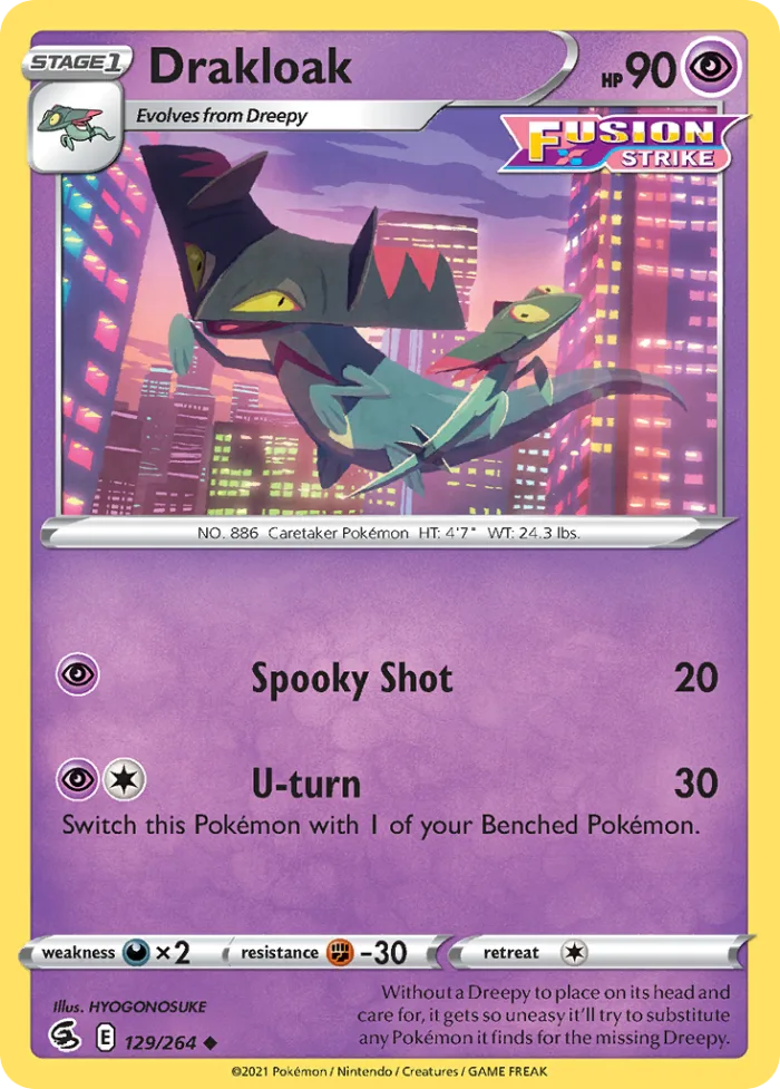 Drakloak #129 Fusion Strike Pokemon card