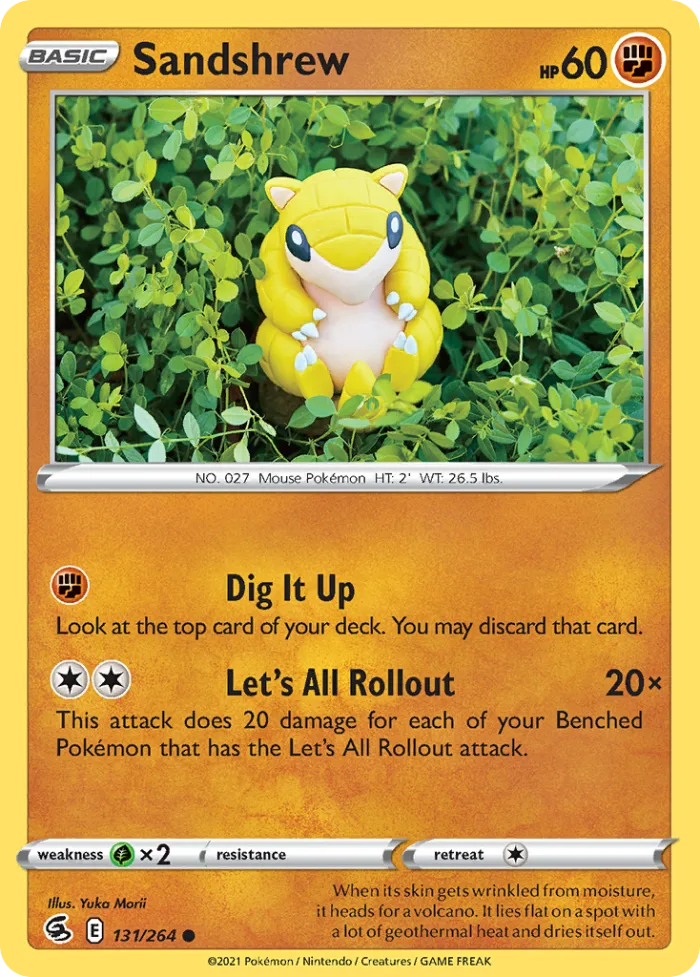 Sandshrew #131 Fusion Strike Pokemon card