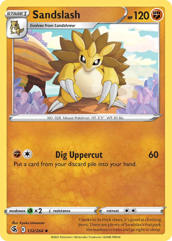 Sandslash #132 Fusion Strike Pokemon card