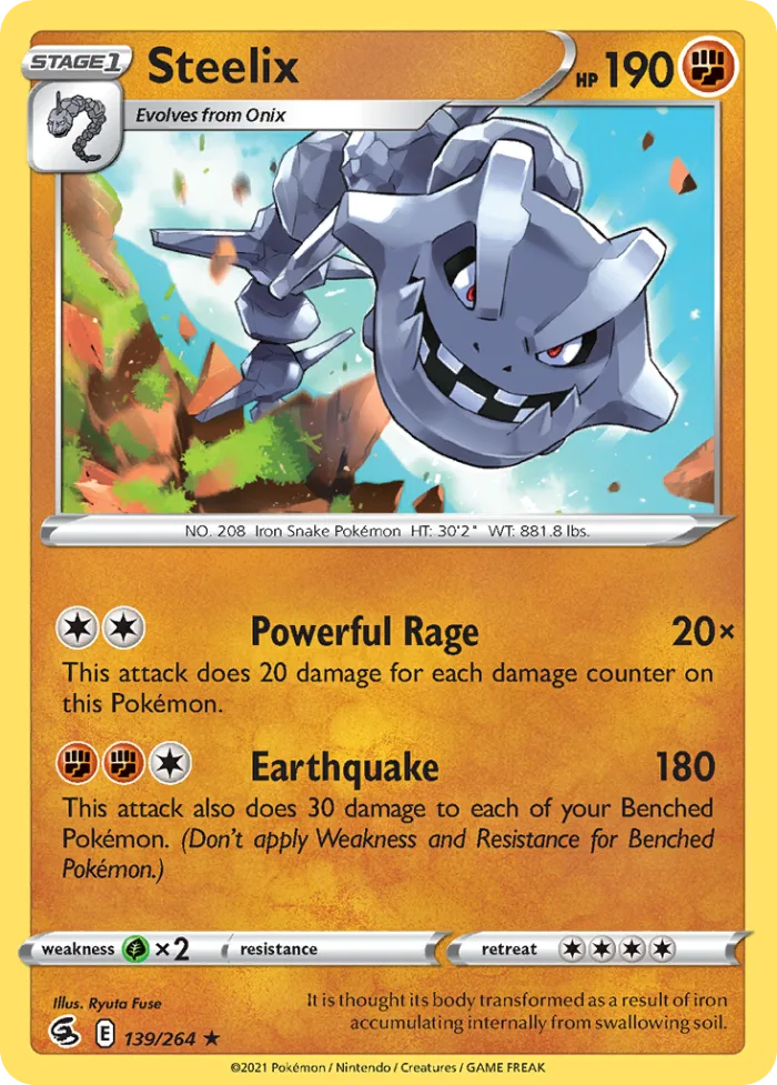 Steelix #139 Fusion Strike Pokemon card