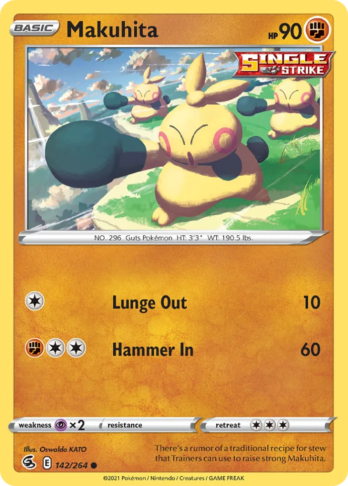 Makuhita #142 Fusion Strike Pokemon card