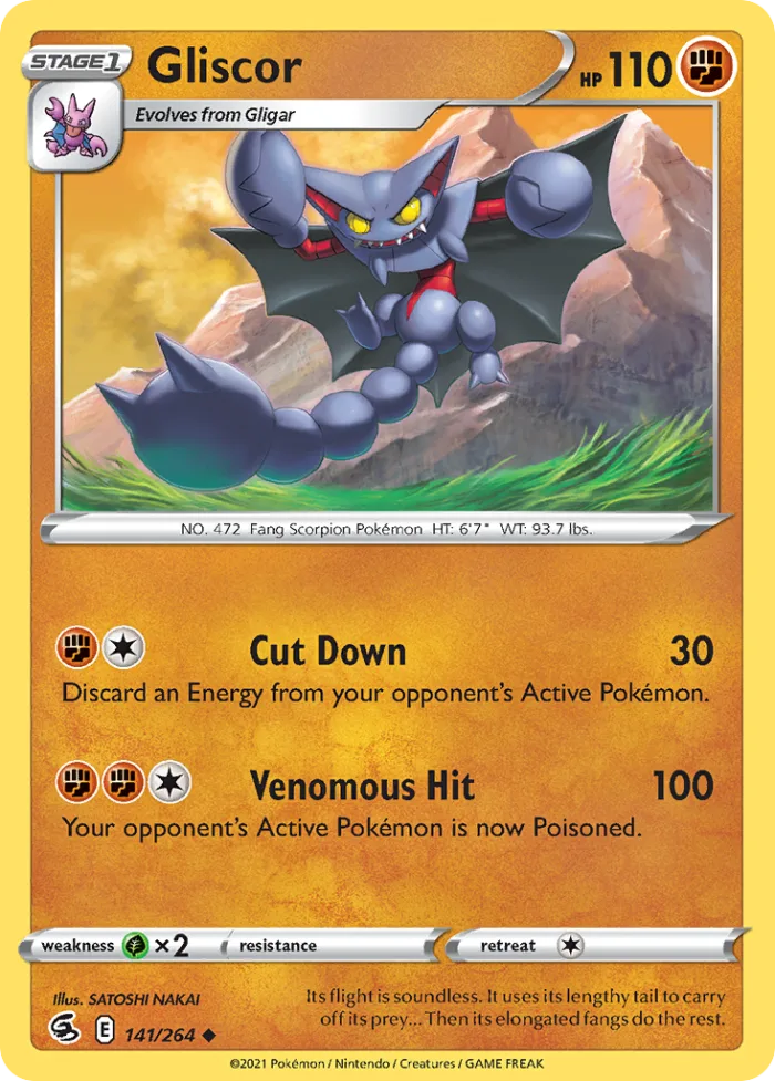 Gliscor #141 Fusion Strike Pokemon card