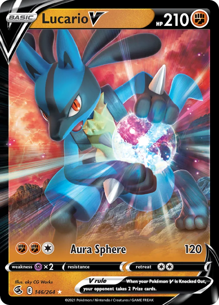Lucario V #146 Fusion Strike Pokemon card
