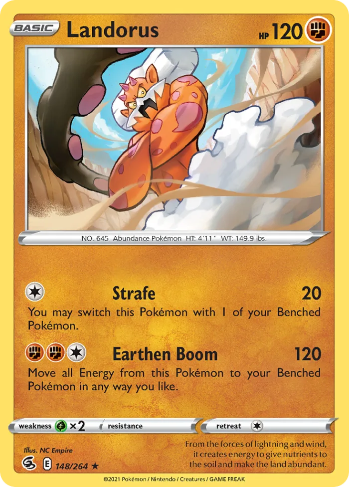 Landorus #148 Fusion Strike Pokemon card