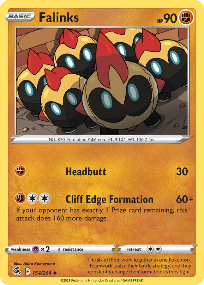 Falinks #154 Fusion Strike Pokemon card