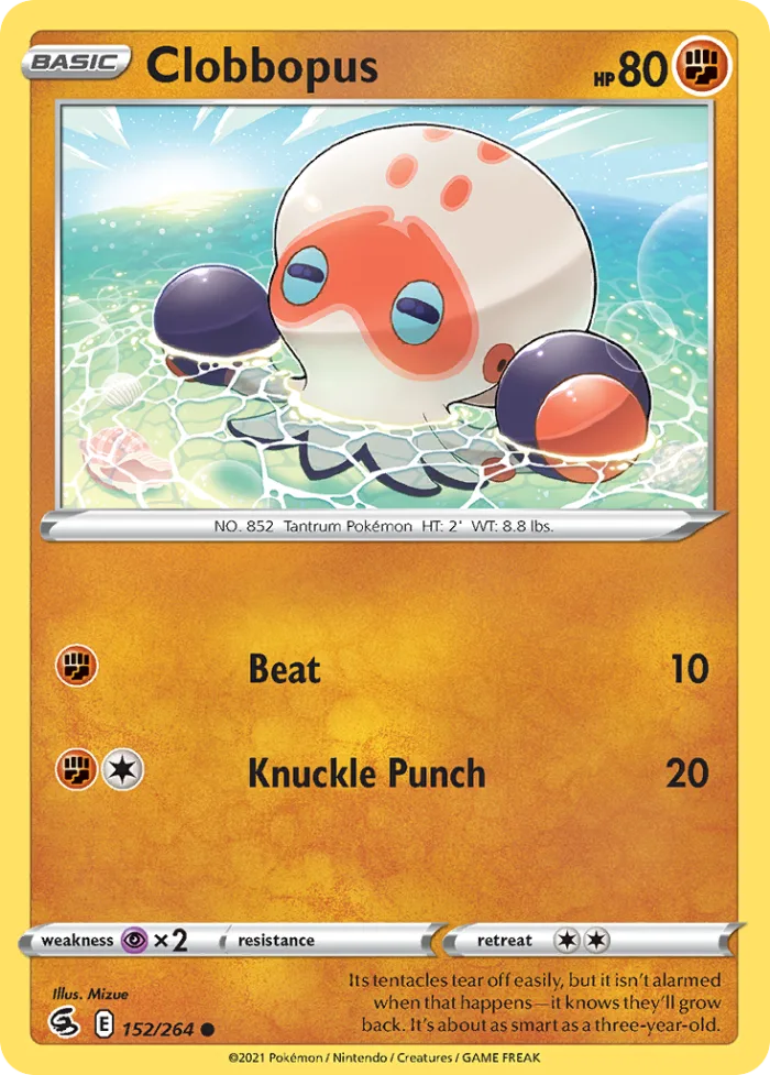 Clobbopus #152 Fusion Strike Pokemon card