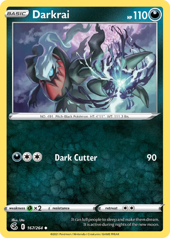 Darkrai #167 Fusion Strike Pokemon card