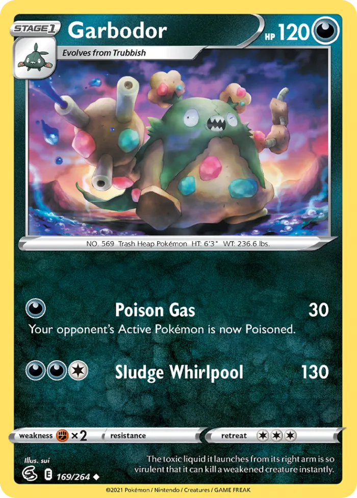 Garbodor #169 Fusion Strike Pokemon card