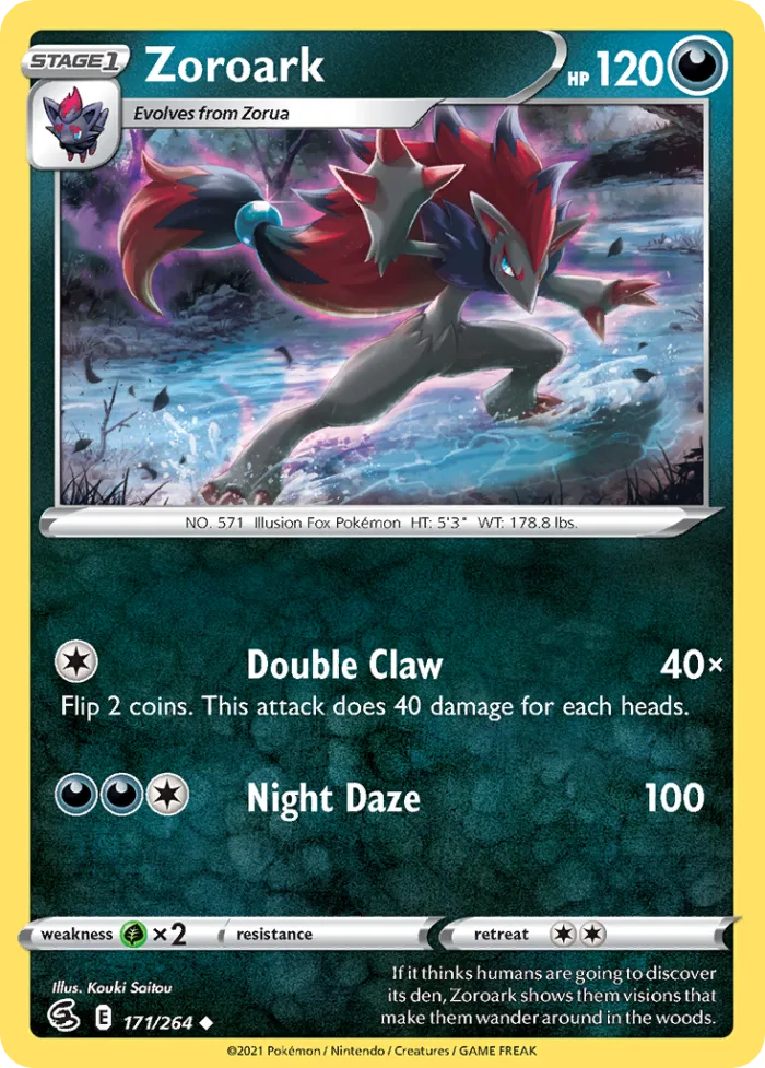Zoroark #171 Fusion Strike Pokemon card