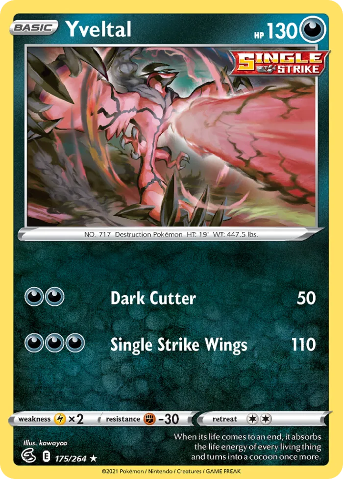 Yveltal #175 Fusion Strike Pokemon card