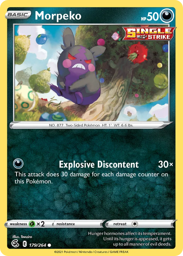Morpeko #179 Fusion Strike Pokemon card