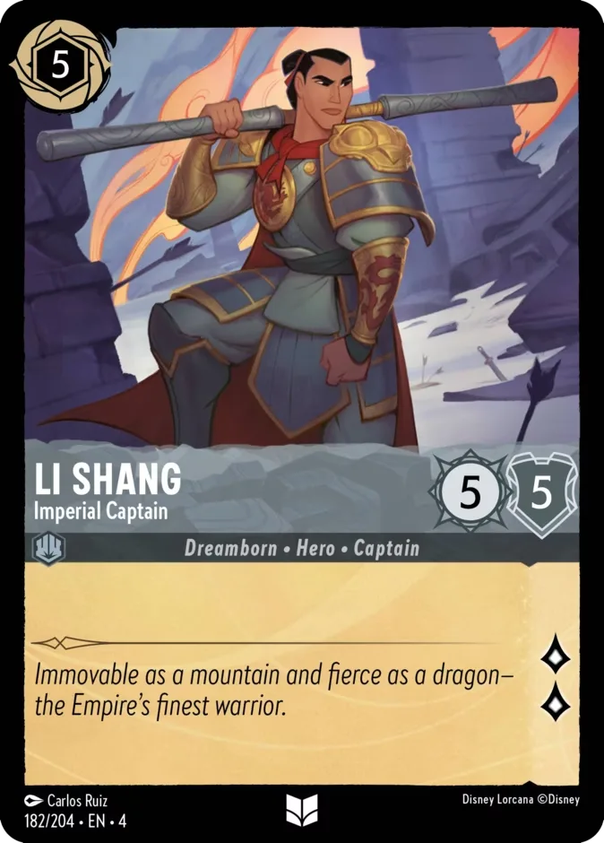 Li Shang #182 Ursula's Return Disney Lorcana card