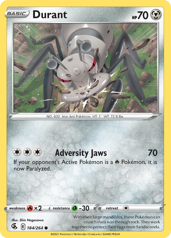Durant #184 Fusion Strike Pokemon card