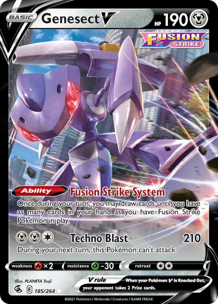 Genesect V #185 Fusion Strike Pokemon card