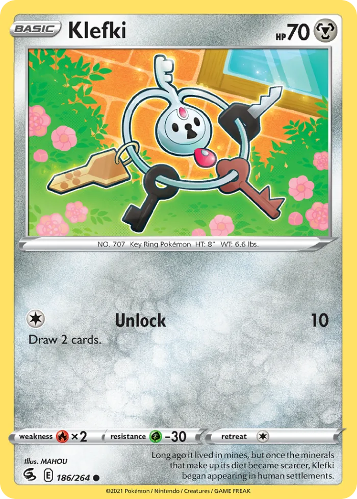 Klefki #186 Fusion Strike Pokemon card