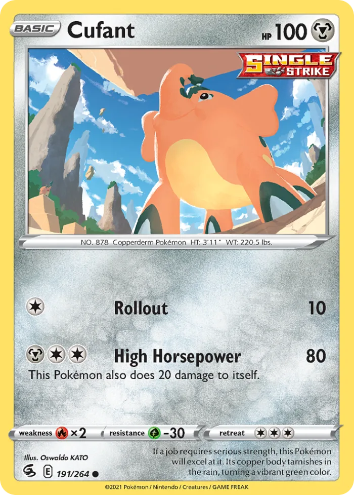 Cufant #191 Fusion Strike Pokemon card