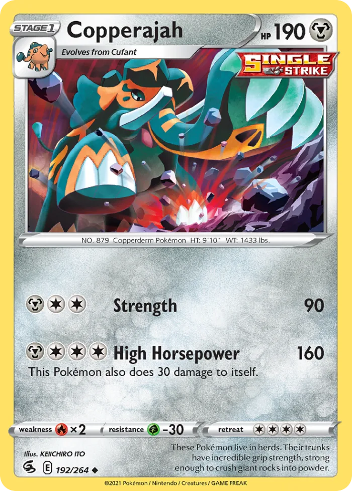 Copperajah #192 Fusion Strike Pokemon card