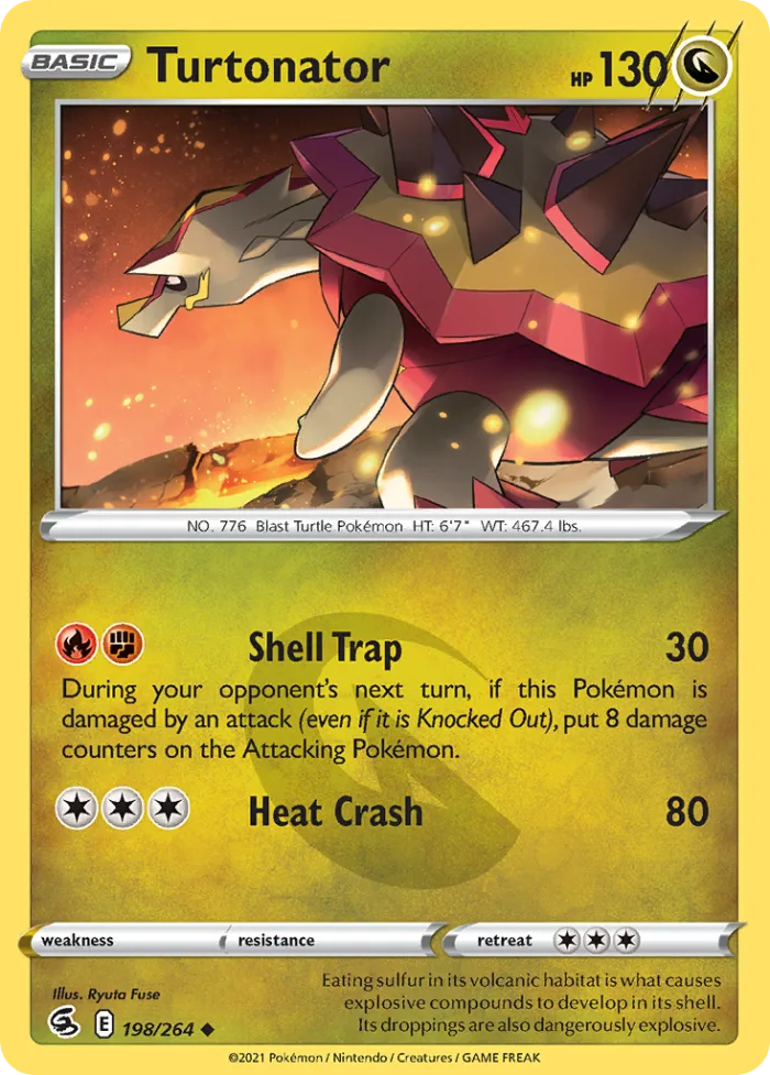 Turtonator #198 Fusion Strike Pokemon card
