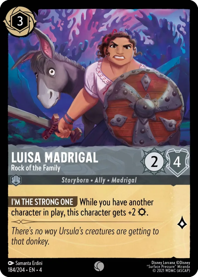 Luisa Madrigal #184 Ursula's Return Disney Lorcana card