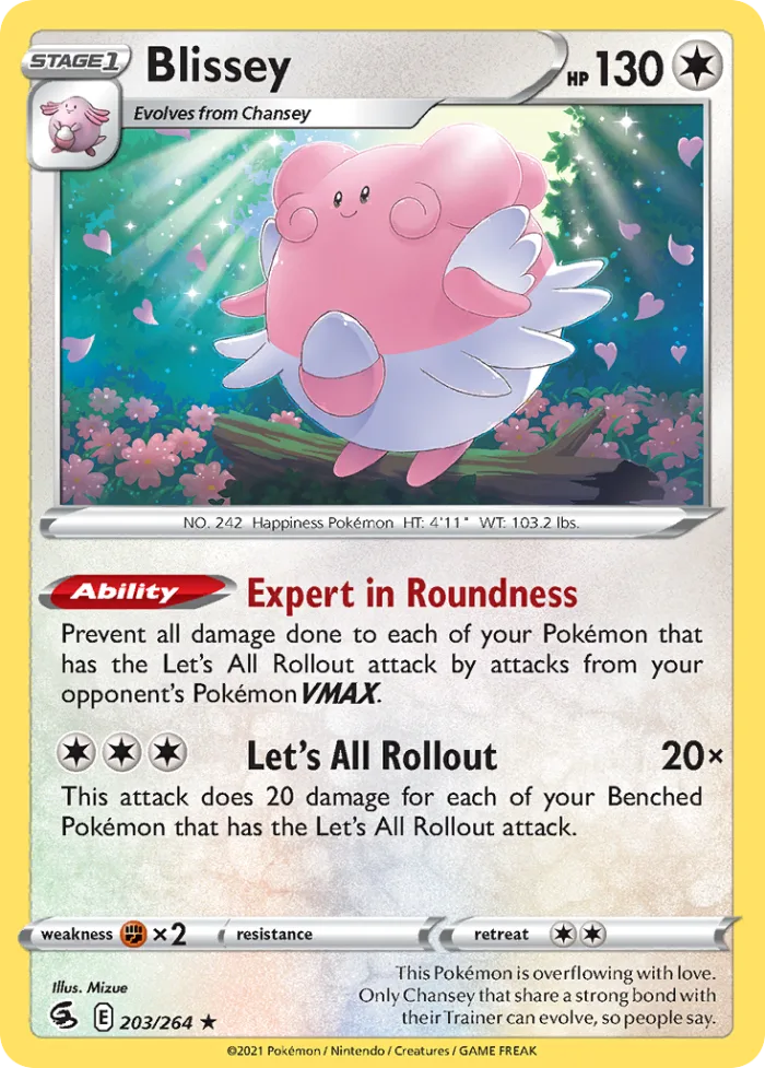 Blissey #203 Fusion Strike Pokemon card