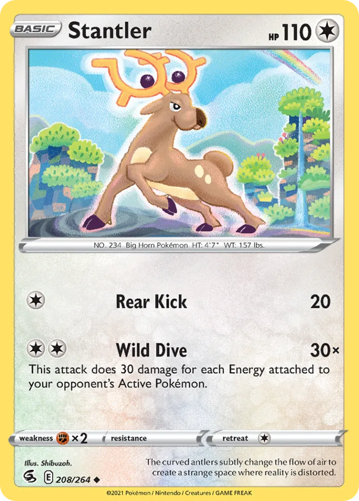 Stantler #208 Fusion Strike Pokemon card