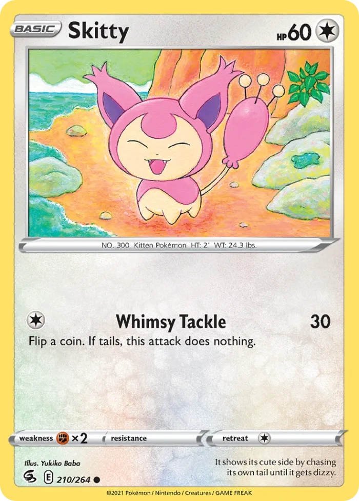 Skitty #210 Fusion Strike Pokemon card