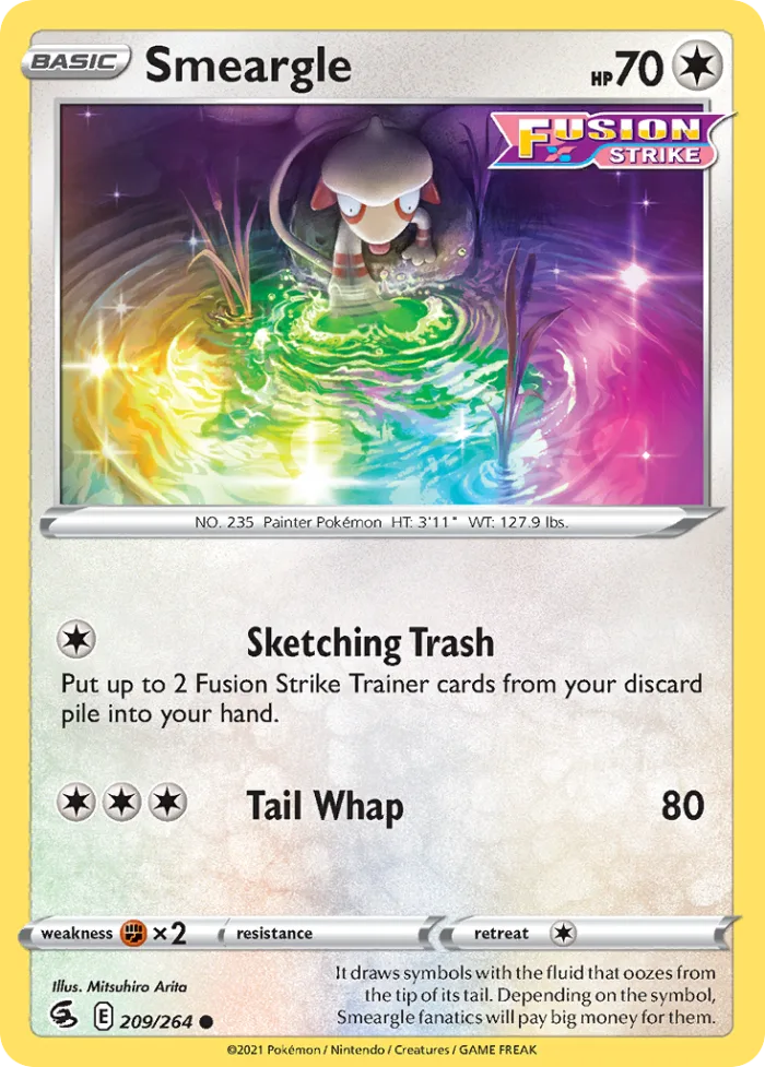Smeargle #209 Fusion Strike Pokemon card