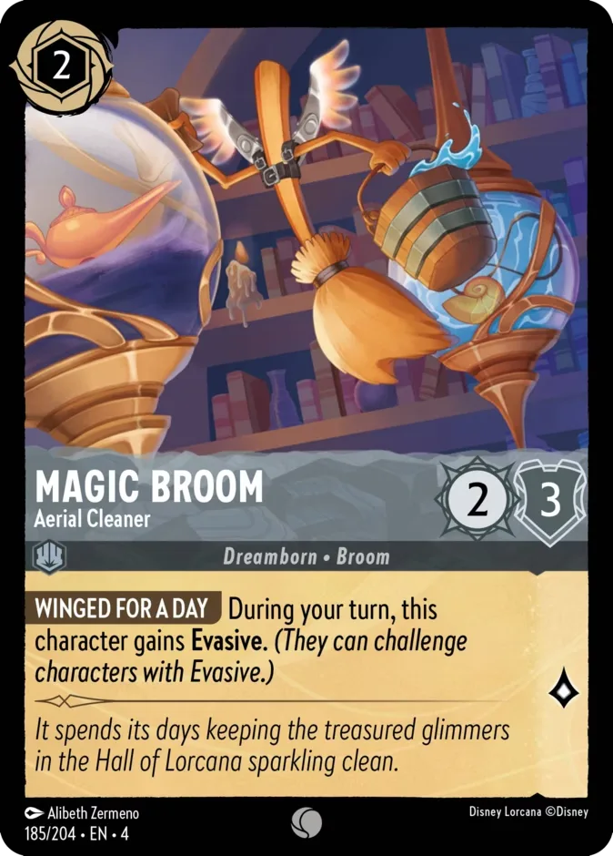 Magic Broom #185 Ursula's Return Disney Lorcana card