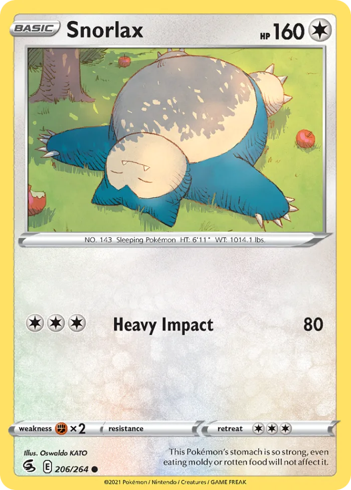 Snorlax #206 Fusion Strike Pokemon card