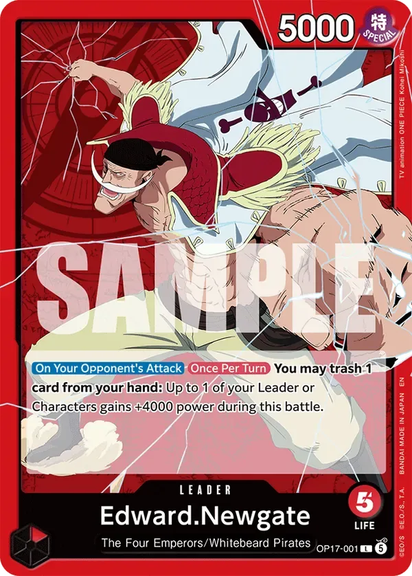 Edward.Newgate #001 The World's Strongest Warriors One Piece card