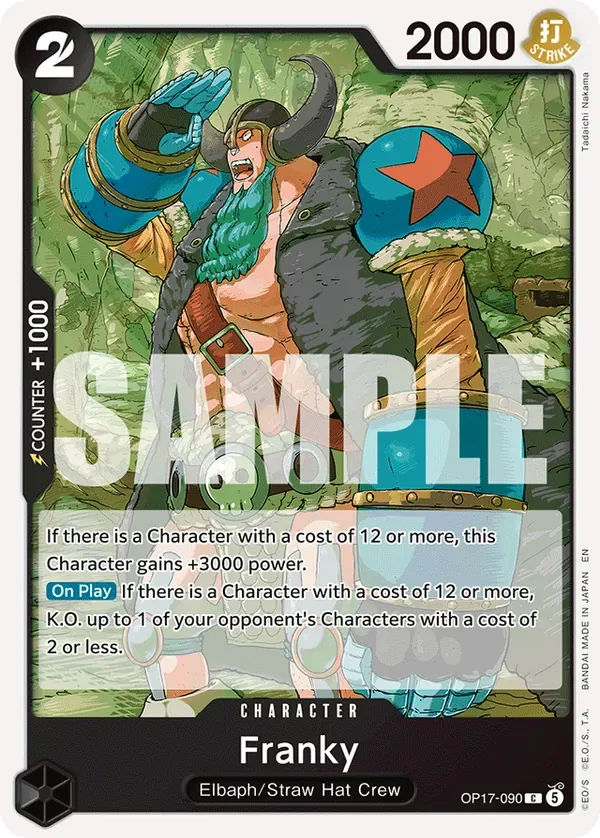 Franky #090 The World's Strongest Warriors One Piece card