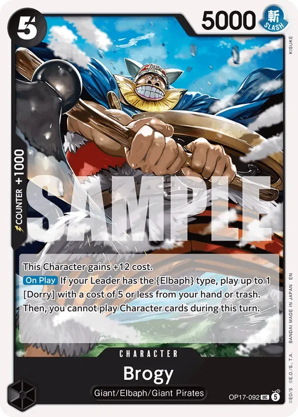 Brogy #092 The World's Strongest Warriors One Piece card