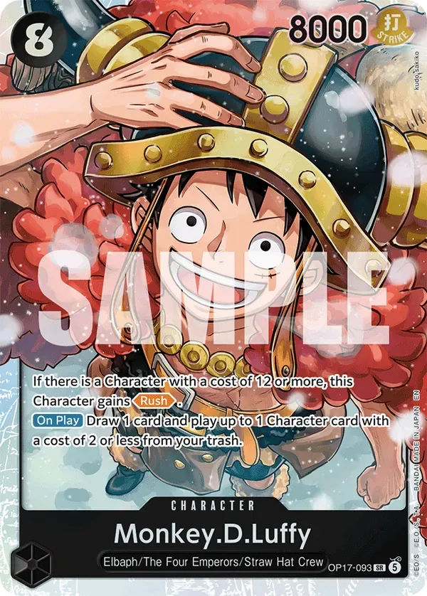 Monkey.D.Luffy #093 The World's Strongest Warriors One Piece card
