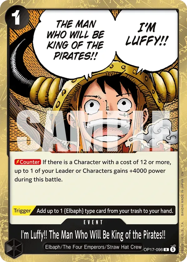 I'm Luffy!! The Man Who Will Be King of the Pirates!! #096 The World's Strongest Warriors One Piece card