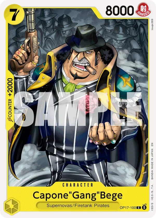 Capone"Gang"Bege #100 The World's Strongest Warriors One Piece card