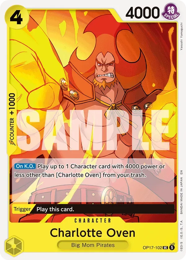 Charlotte Oven #102 The World's Strongest Warriors One Piece card