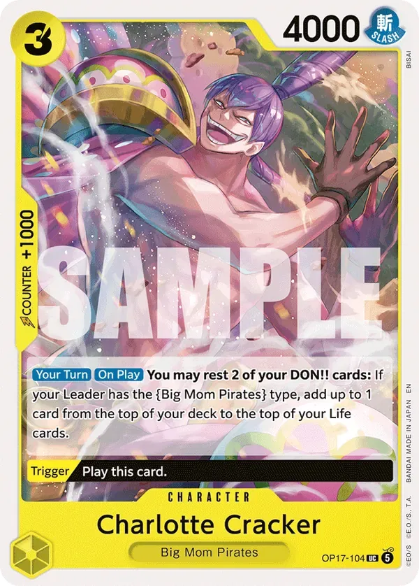 Charlotte Cracker #104 The World's Strongest Warriors One Piece card