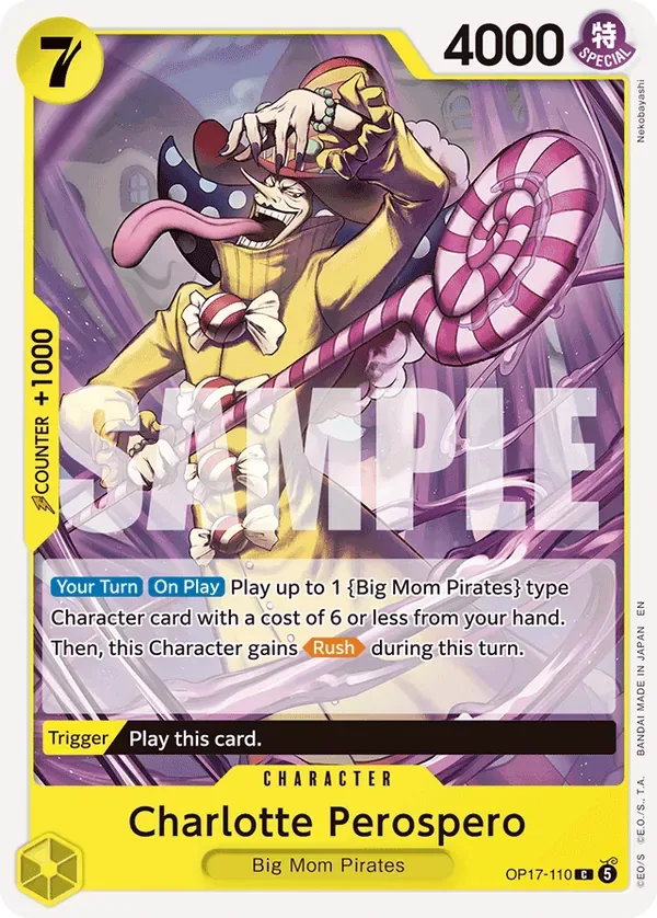 Charlotte Perospero #110 The World's Strongest Warriors One Piece card