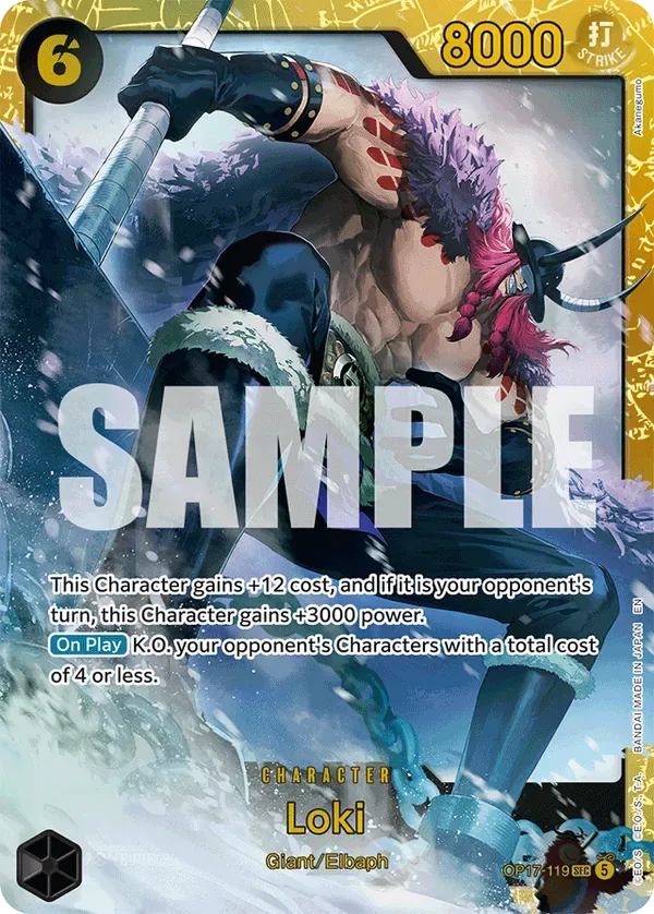 Loki #119 The World's Strongest Warriors One Piece card