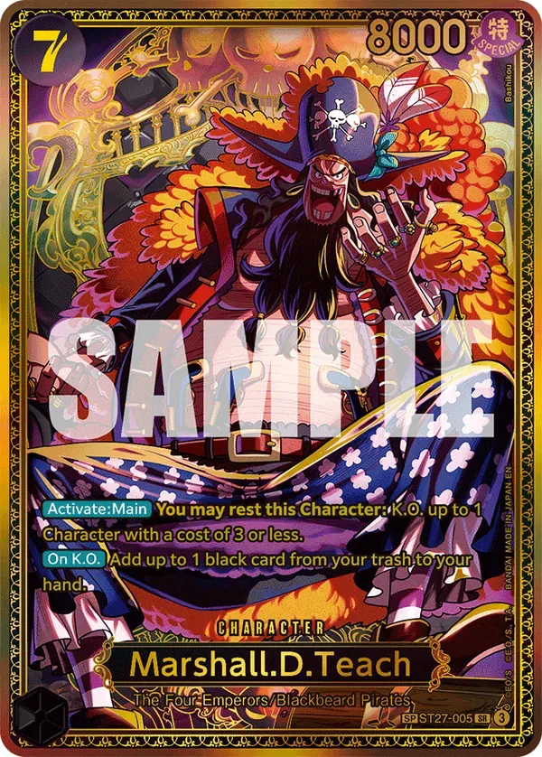 Marshall.D.Teach #ST27-005 The World's Strongest Warriors One Piece card