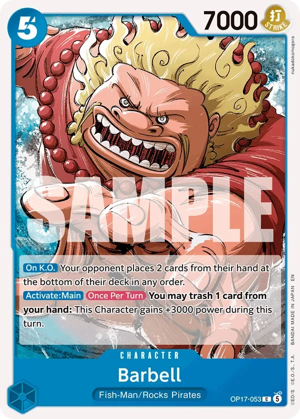 Barbell #053 The World's Strongest Warriors One Piece card
