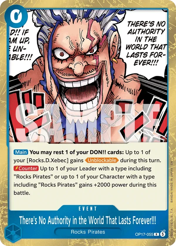 There's No Authority in the World That Lasts Forever!!! #055 The World's Strongest Warriors One Piece card