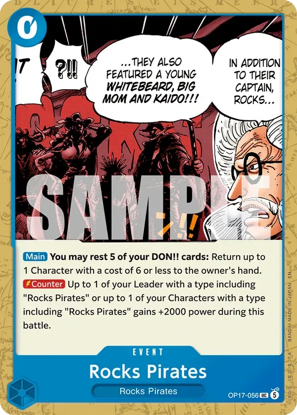 Rocks Pirates #056 The World's Strongest Warriors One Piece card