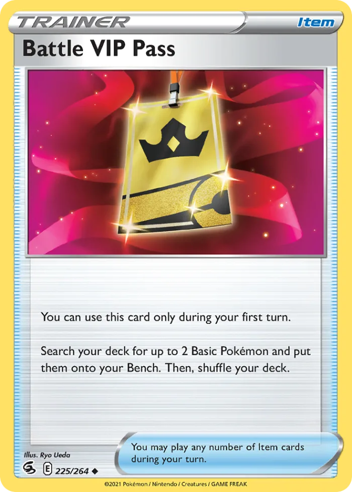 Battle VIP Pass #225 Fusion Strike Pokemon card