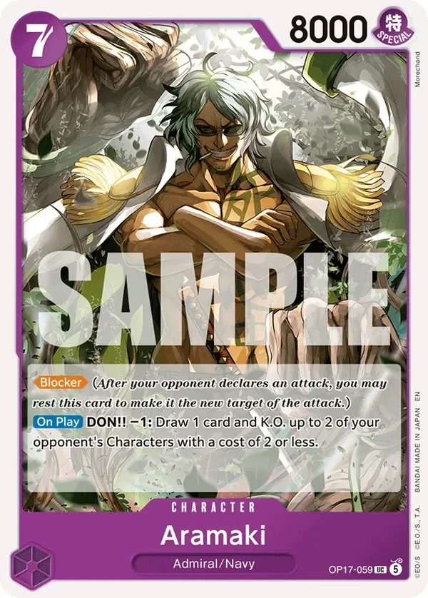 Aramaki #059 The World's Strongest Warriors One Piece card