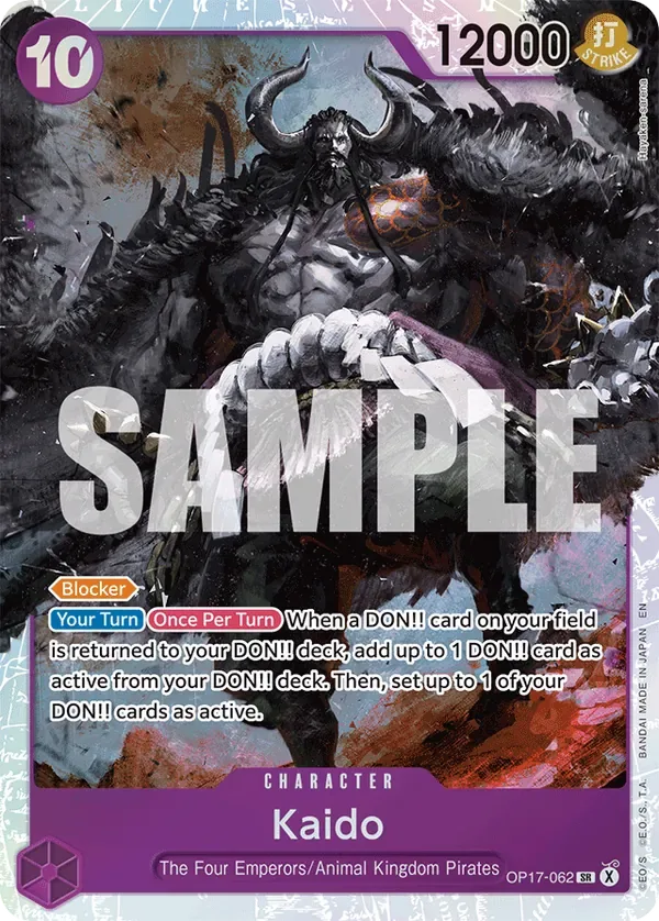 Kaido #062 The World's Strongest Warriors One Piece card